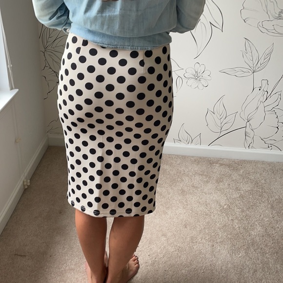 Polka Dot Pencil Skirt - Picture 4 of 5